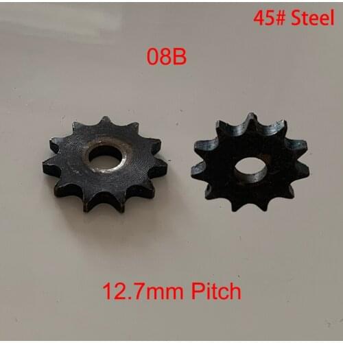 08B 26 27 28 29 Tooth 14mm Pilot Bore 12.7mm Pitch Single Row Simplex Conveying Gathering Gear Chain Drive Sprocket Wheel Plate
