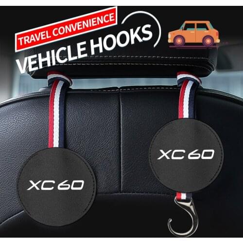 1pcs High quality car seat back hidden stainless steel multifunctional hook for Volvo XC60 V60 S60L S80 XC80 auto Accessories