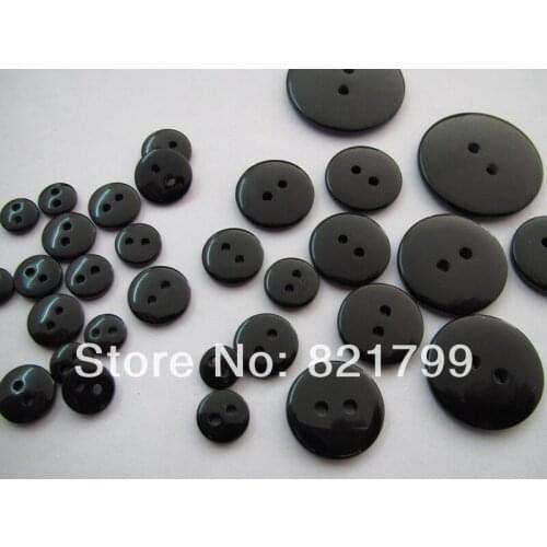 14L balck color button diy 2 holes resin button for babay bread toy button