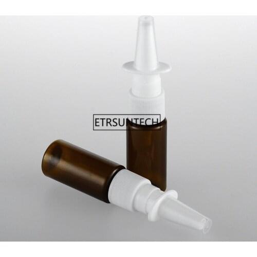 15ml PET Empty bottle Plastic Nasal Spray Bottles Pump Sprayer Mist Nose Spray Refillable Bottles For Medical F2110