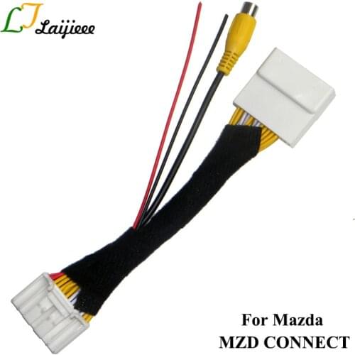 28Pin Connection Cable For Mazda 2 3 6 CX-5 Demio Axela Roadster MX-5 Miata For Fiat 124 Spider Reversing Camera To OEM Monitor