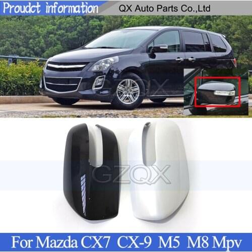 CAPQX Rearview Mirror Cover Shell For Mazda CX7 2007-2012 Cx-9 2006-2009 M5 2010-2013 M8 Mpv 2006-2014 Outside Mirror cap