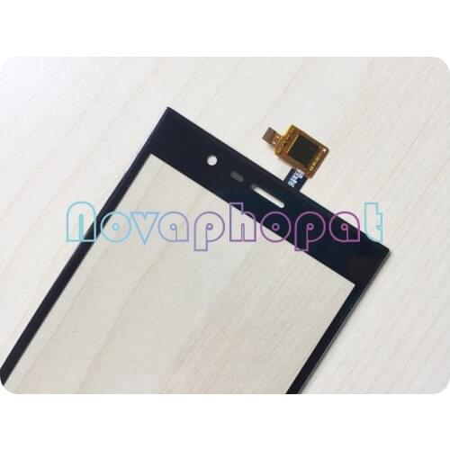 Novaphopat Black Touchscreen For Highscreen Boost 3 / Boost 3 pro / Spark Touch Screen Digitizer Glass Sensor +tracking