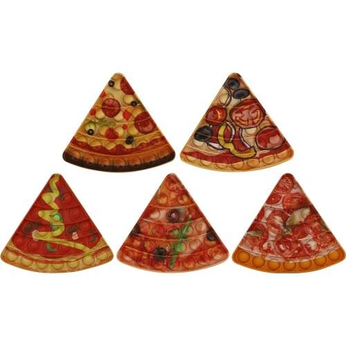 Pizza Printing Color Silicone Push Bubble Simple Dimple Anti Stress Toy Game антистресс Fidget Toys Pack For Adult Kids1pc