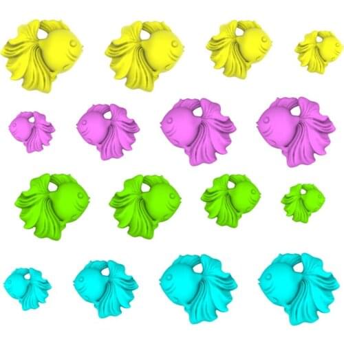 DIY Mini Lucky Goldfish Pendant Resin Mold Small Goldfish Epoxy Resin Mold Fish Waterscape Fillings Jewelry Making Tools N2UE