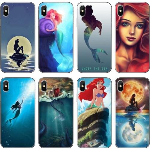 For Apple iPhone 10 11 12 Pro Mini 4S 5S SE 5C 6 6S 7 8 X XR XS Plus Max 2020 Ariel-Sea-Princess-Mermaid-Girls Soft Cases