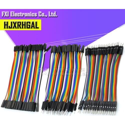 Dupont Line 120pcs 10cm Male to Male + Female to Male and Female to Female Wire Dupont Cable for DIY KIT