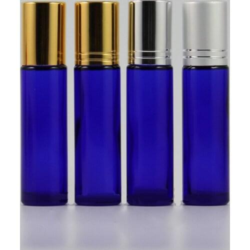 Hot sale 500 x 10ml Roll on perfume bottle, 10 ml clear essential oil roll on bottle, small glass roller container
