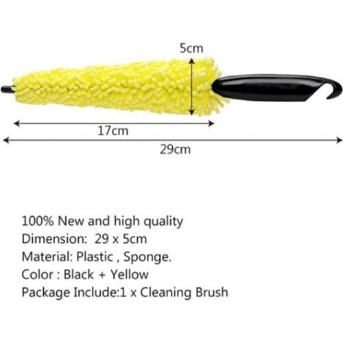 Wheel Rims Tire Washing Brush Plastic Handle Car Wheel Brush Vehicle Cleaning Brush Auto Scrub Brush Car Wash Sponges Tools