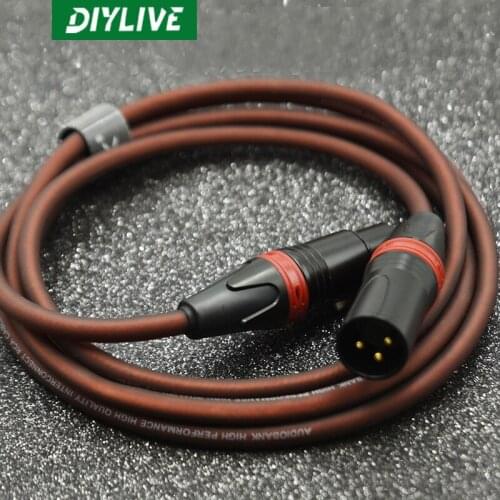 DIYLIVE Stage Light Ring Capacitor Microphone Mixer XLR Canonnon Male to Female Signal Connections Balance Wire Bold Version