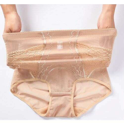 Shapers Women High Waist Body Shaper Slimming Butt Lifter Shapewear Solid Color Breathable Lace Underwear Tummy Control Panties