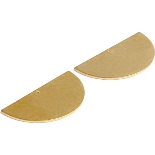 Brass Half Moon Charms,Raw Brass Earrings Finding,Semi Circle Raw Brass Pendants, Fit For DIY Necklace,30X16mm-RB1353