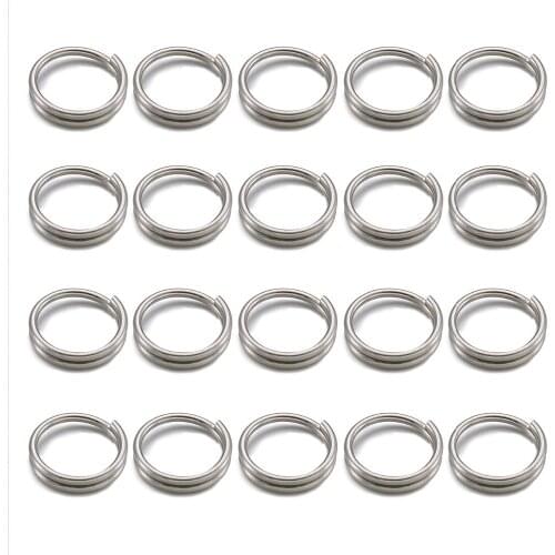 5/6/7/8mm Stainless Steel Metal Findings Jump Rings for Jewelry Necklace Bracelet DIY Accessories Findings Double Loops