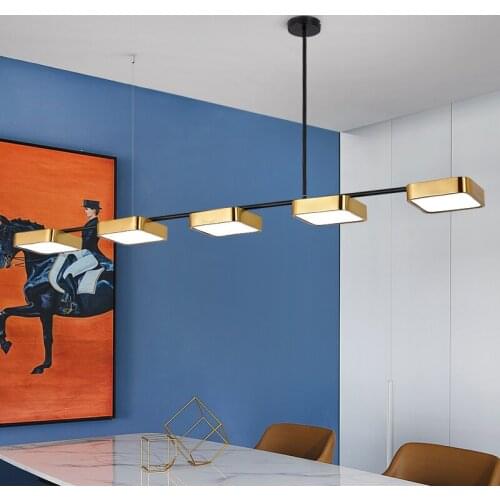 Minimalist restaurant chandelier strip light table modern minimalist rotation creative personality designer lighting bar lamp