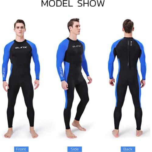Men Wetsuit Surfing Swimming Diving Long Sleeve Back Zip Full Suit Sportswear for Scuba Diving