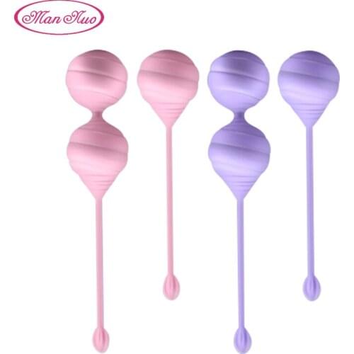 Man Nuo Silicone Smart Ball Kegel Ball Ben Wa Ball Vagina Exercise Vibrator Sex Toys for Women Geisha Ball Sex Toys for Women