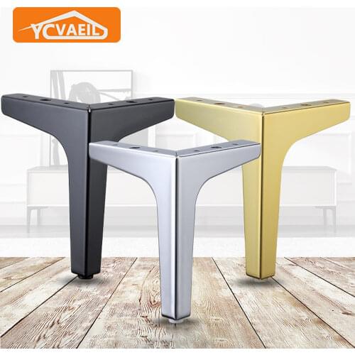 4pcs Black Gold Coffee Table Legs for Metal Furniture Sofa Bed Chair Leg Iron Desk Cabinet To The Dresser Foot Bathroom