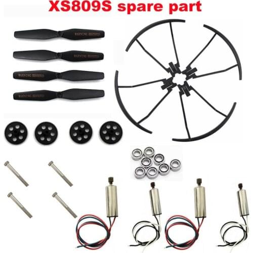 Upgrade Bearings engine motors Aluminum Shaft gears propeller blade for Visuo XS809S new Foldable RC Drone spare parts