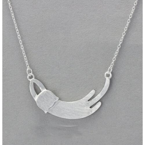 925 Sterling Silver Sleeping cat Necklaces & Pendants For Women Fashion Lady Festival Gift Sterling-silver-jewelry