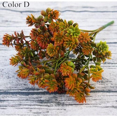 Plastic Succulent plants artificial fall leaves flores DIY artificiais wedding decoration plant fake flowers wreath