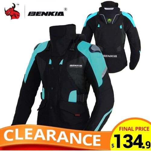 CLEARANCE Benkia Motorcycle Jacket Chaqueta Moto Body Armor Summer Motorbike Riding Jacket Breathable Protective Gear W10