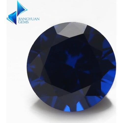 Size 3mm~12mm Round Brilliant Cut 114# Synthetic Spinel Blue Stone For Jewelry DIY