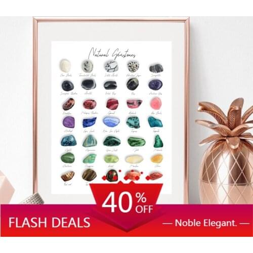 Christmas Canvas Painting Crystals Gemstone Art Picture Rose Quartz Prints Geology Gift Modern Wall Art Poster Agate Decoration