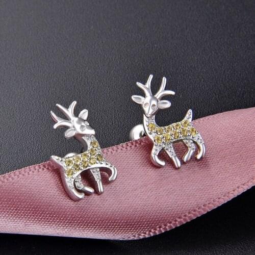 Smart Deer Zircon Earrings,Thomas Style Fashion Autumn Jewerly For Women,2020Ts Gift In 925 Sterling Silver,Super Deals