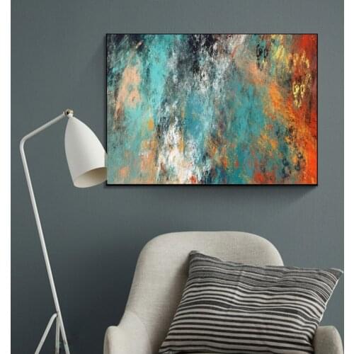 Modern Living Room Large Wall Canvas Printing Home Decoration Red Blue Cloud Graffiti Abstract Art Frameless