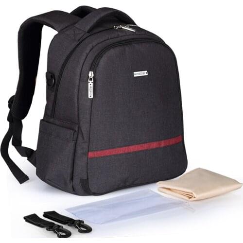 Diaper Bag Baby Nappy Bag Mummy Daddy Backpack Large Capacity Casual Laptop Bag Rechargeable Holder for Bottle M BA033