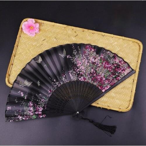Vintage Style Chinese Fan Craft Gift Hand Fans Wedding Dance Party Manual Fan Girls Women Photo Props Home Decoration