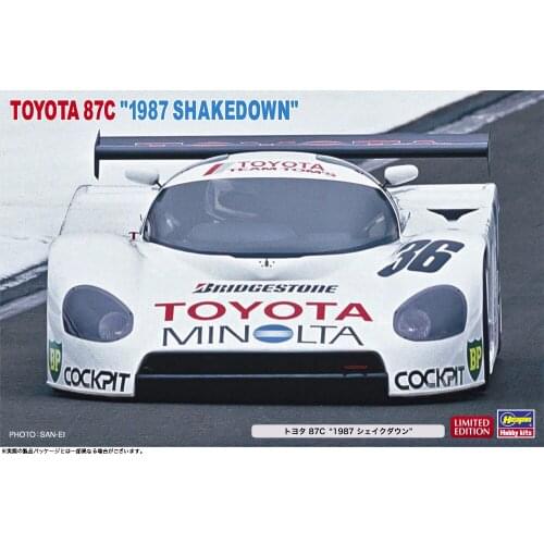 1/24 Hasegawa Plastic Assembled Car Model Toy Toyota 87C 1987 Ransomware Static Model DIY Assembling Kit #20500