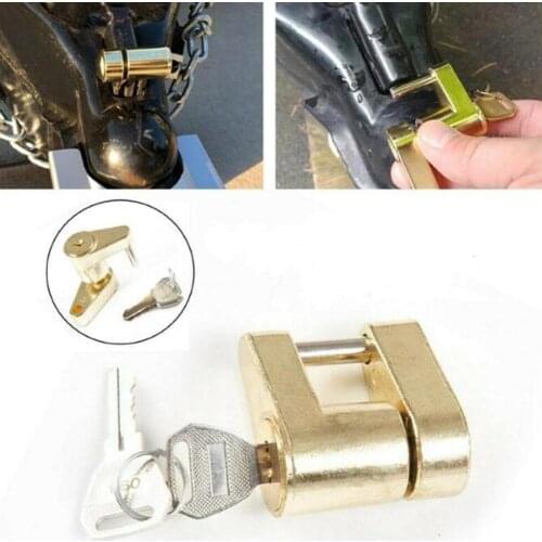 1/4" Trailer Coupler Padlock Solid Brass Trailer Locks for Hitch Security Protector Theft Protection burglar trailer accessories