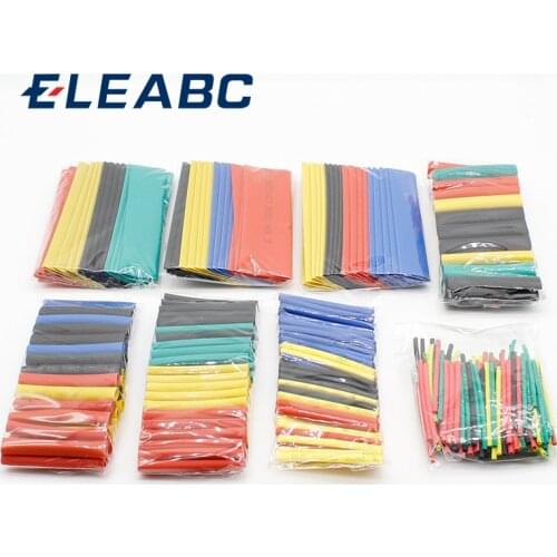 328Pcs Colorful Assorted Heat Shrink Tube Assortment Wrap Electrical Insulation Cable Tubing 5 Colors 8 Sizes Set Combo --M25