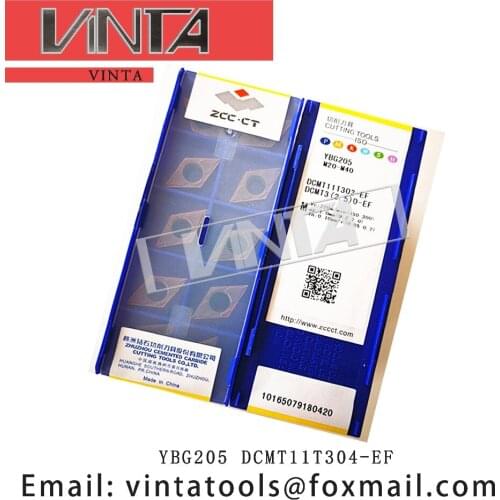 Free shipping high quality 10pcs/lots YBM153 YBG205 YBG202 DCMT11T304-EF cnc carbide turning inserts