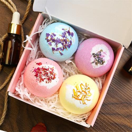 1PC Essential Oil Petal Deep Sea Body Bath Salt Ball Natural Low Foam Bubble Bath Bombs Ball For Female SPA Or Foot Bath