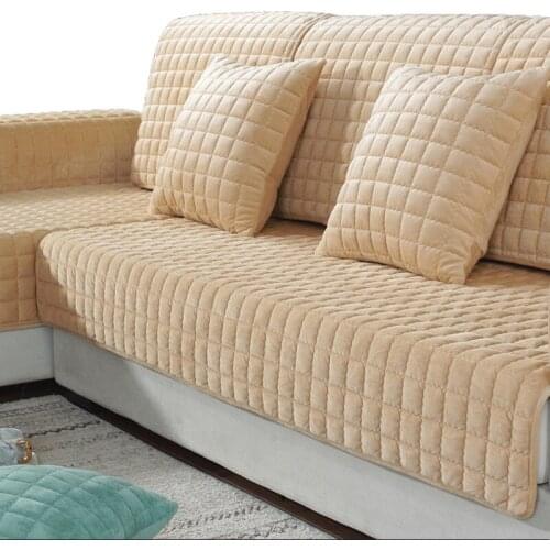 1 Piece Sofa Covers for Living Room Gray Coffee Beige Plush Soft Sofa Cushion Couch Cover Modern Minimalist Corner Sofa Towel