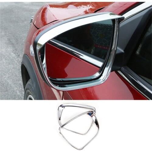 For Nissan Rogue 2014 X-Trail XTrail T32 Qashqai J11 2015 2016 2017 2018 2019 Car Rearview Mirror Covers Rain Eyebrow Frame Trim