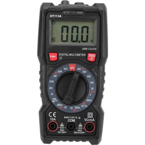 Ht113A Digital Multimeter Portable Smart Multimeter Current Voltage Meter Resistance Tester 10A 600V