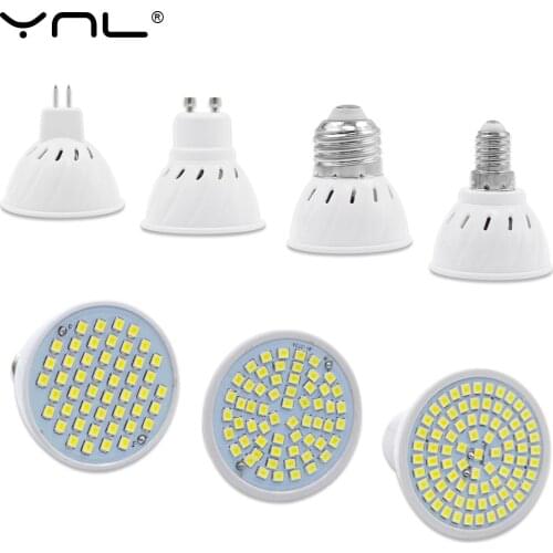 Brand Lampara LED Lamp 220V Bombillas LED Bulb E27 E14 MR16 GU10 Spotlight 48LED 60LED 80LED SMD 2835 Lampada Led Spot light