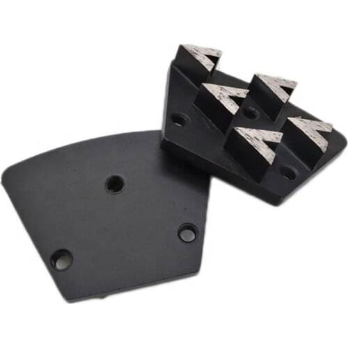 HT Premium Diamonds Concrete Floor Grinding Pads Five Arrow Segments Trapezoid Grinding Shoes Terrazzo Stone Floor 12PCS