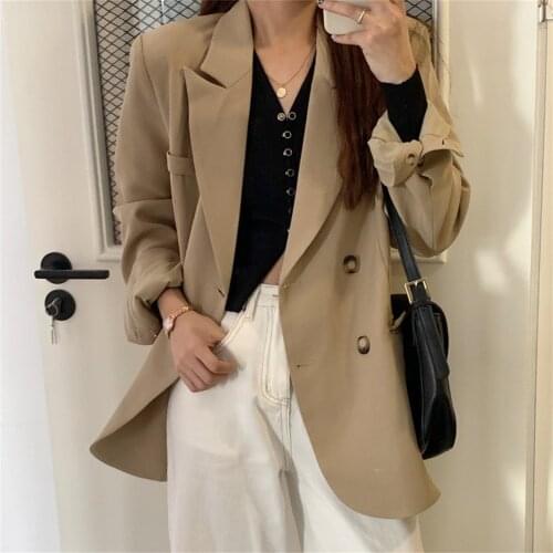 HziriP Women's Double-breasted Blazers