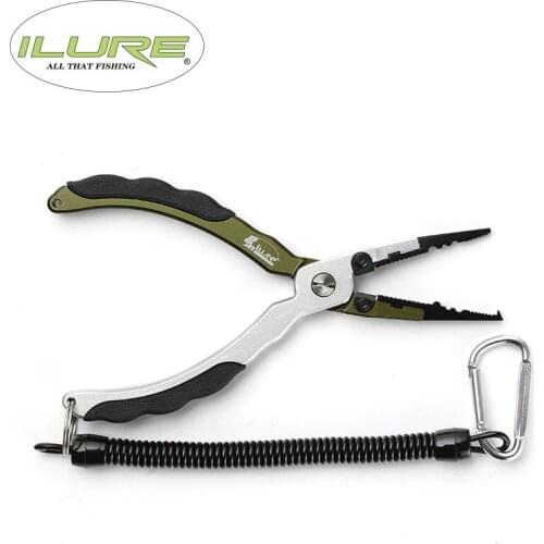 ILure New Aluminum Alloy Fishing Pliers 17.5cm Hook Remover Fishing Line Cutter Multifunctional Fishing Tools Pesca