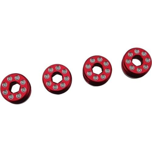 Hot Racing heavy duty aluminum hub nuts with Delrin pivot ball cups for 1/8 Arrma Kraton Notorious Outcast Senton
