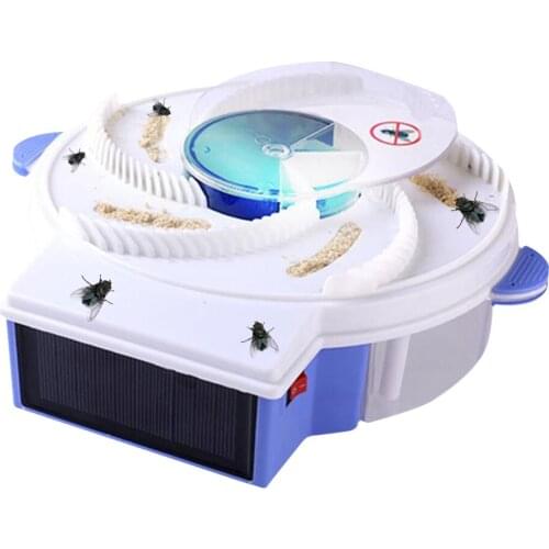 Solar Energy Fly Trap Device with Trapping Food Electric Flycatcher Artifact Catcher