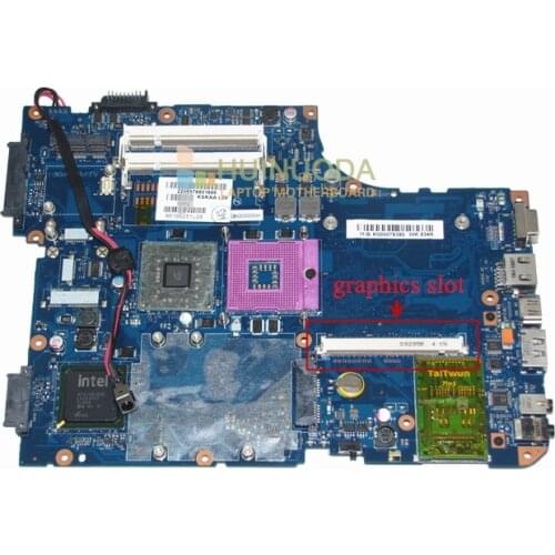 NOKOTION laptop motherboard for toshiba A500 Intel gm45 ddr2 with graphics Slot K000078380 KSKAA LA-4991P Free CPU