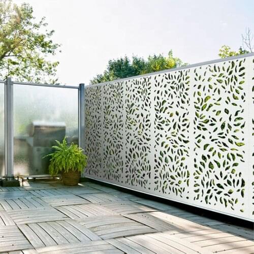 Customized laser cut metal garden screen decorative wall panel swimming pool guardrail screen