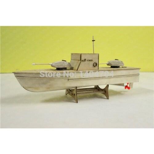 NIDALE model Free shipping laser cut Motorized dinghy wood puzzle Classic USSR bugtrap model Electric gunboat toys