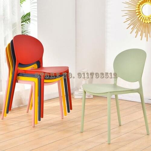 Nordic simple dining chair household stool backrest chair plastic net red ins bedroom makeup desk chair negotiation chair