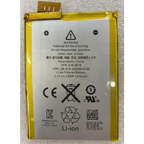 HUSHITONG New Battery 3.7V 4.25V 1030mAh A1421 Polymer battery fit for IPOD TOUCH 5;5th;616-0621;616-0619;LIS1495APPCC Batteries